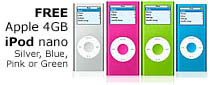 Free iPod nano deal